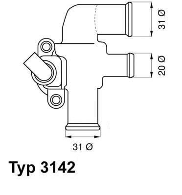 Termostat, płyn chłodzący WAHLER 3142.90D