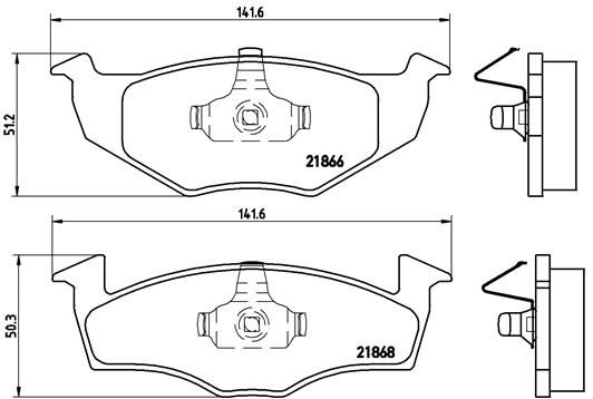 Zestaw klocków hamulcowych, hamulce tarczowe BREMBO P 85 031