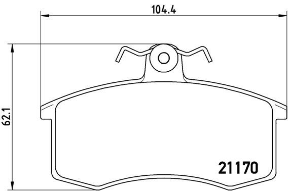 Zestaw klocków hamulcowych, hamulce tarczowe BREMBO P 41 003X
