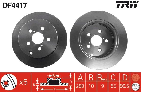 Tarcza hamulcowa TRW DF4417