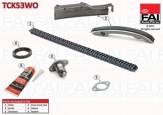 Zestaw łańcucha rozrządu FAI AutoParts tck53wo
