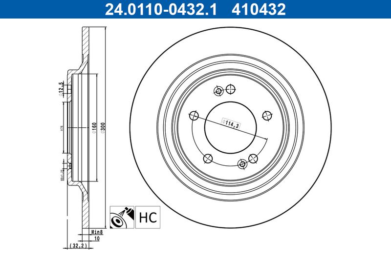 Tarcza hamulcowa ATE 24.0110-0432.1