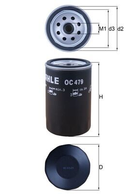 Filtr oleju MAHLE OC479