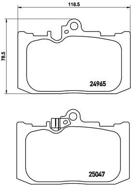 Zestaw klocków hamulcowych, hamulce tarczowe BREMBO P 83 131