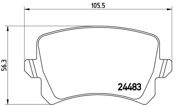 Zestaw klocków hamulcowych, hamulce tarczowe BREMBO P 85 108