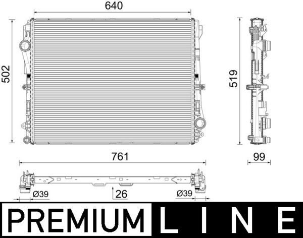 Chłodnica, układ chłodzenia silnika MAHLE CR2604000P