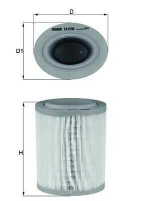 Filtr powietrza MAHLE LX2790
