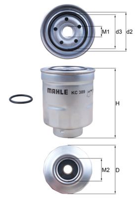 Filtr paliwa MAHLE KC389D