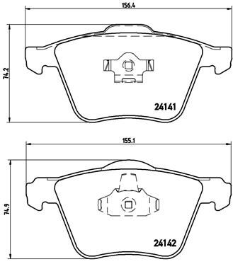 Zestaw klocków hamulcowych, hamulce tarczowe BREMBO P 86 018