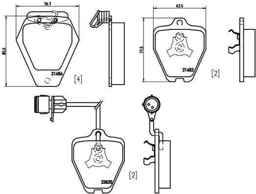 Zestaw klocków hamulcowych, hamulce tarczowe BREMBO P 85 038