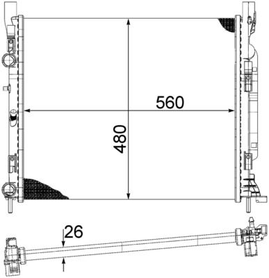Chłodnica, układ chłodzenia silnika MAHLE CR1155000S