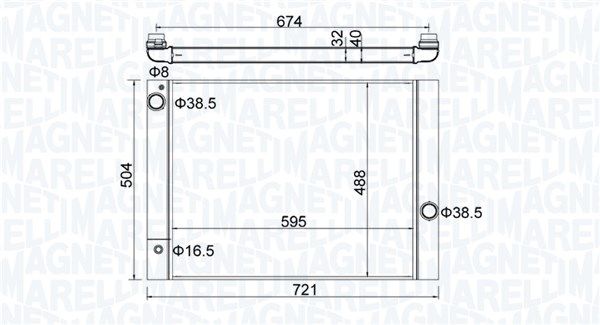 Chłodnica, układ chłodzenia silnika MAGNETI MARELLI 350213202600
