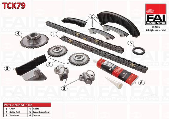 Zestaw łańcucha rozrządu FAI AutoParts tck79