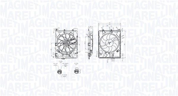 Wentylator, chłodzenie silnika MAGNETI MARELLI 069422849010