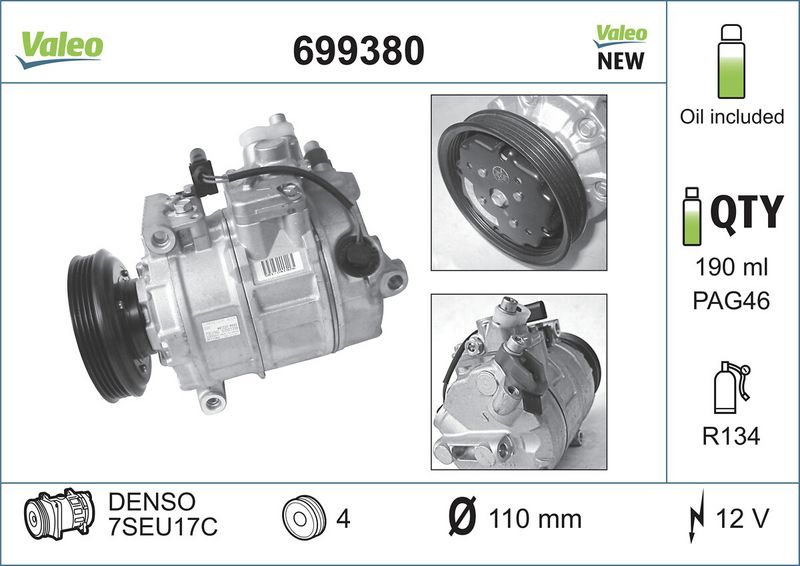 Sprężarka, klimatyzacja VALEO 699380