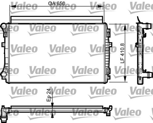 Chłodnica, układ chłodzenia silnika VALEO 735558