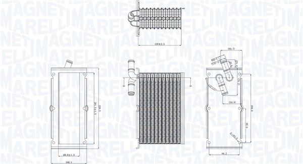 Chłodnica powietrza doładowującego MAGNETI MARELLI 351319205430