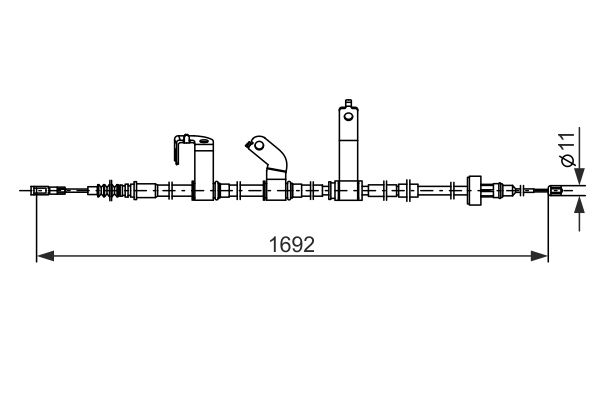 Cięgło, hamulec postojowy BOSCH 1 987 482 841