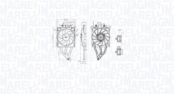 Wentylator, chłodzenie silnika MAGNETI MARELLI 069422854010