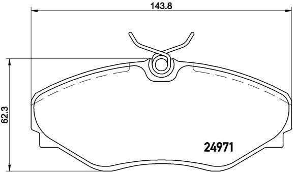 Zestaw klocków hamulcowych, hamulce tarczowe BREMBO P 68 055