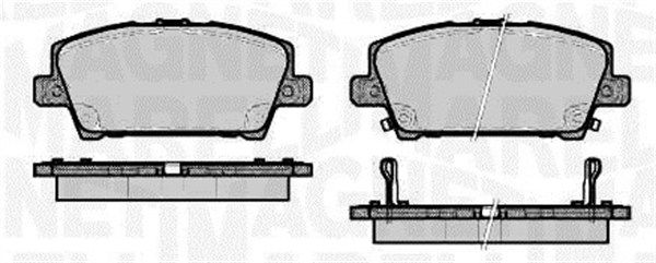 Zestaw klocków hamulcowych, hamulce tarczowe MAGNETI MARELLI 363916060620