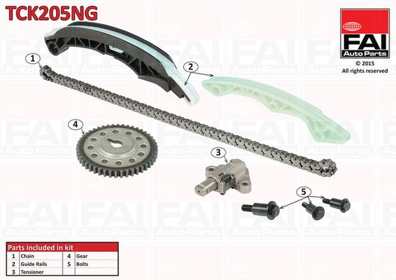 Zestaw łańcucha rozrządu FAI AutoParts tck205ng