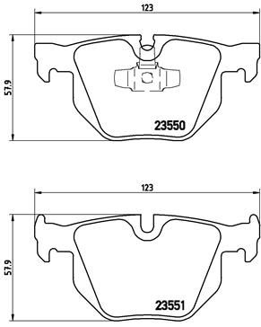 Zestaw klocków hamulcowych, hamulce tarczowe BREMBO P 06 039