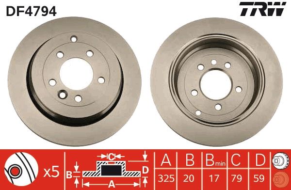 Tarcza hamulcowa TRW DF4794