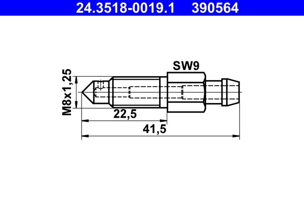 Śruba / zawór odpowietrznika ATE 24.3518-0019.1