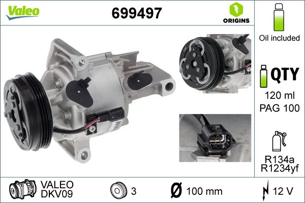 Sprężarka, klimatyzacja VALEO 699497