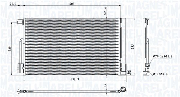 Skraplacz, klimatyzacja MAGNETI MARELLI 350203611000