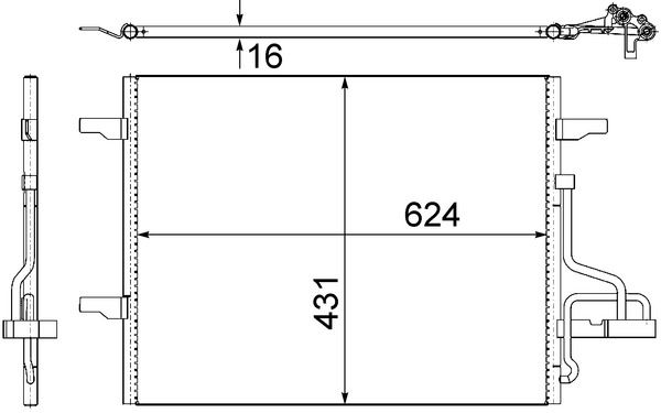 Skraplacz, klimatyzacja MAHLE AC732000S