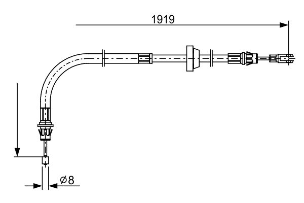 Cięgło, hamulec postojowy BOSCH 1 987 482 710