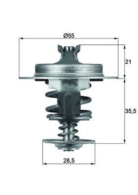 Termostat, płyn chłodzący MAHLE TX6783D