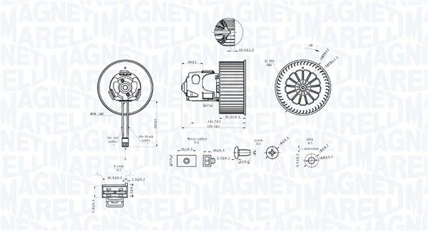 Wentylator wewnętrzny MAGNETI MARELLI 069412344010
