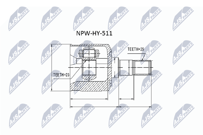 Zestaw przegubu, wał napędowy NTY NPW-HY-511