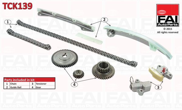 Zestaw łańcucha rozrządu FAI AutoParts tck139