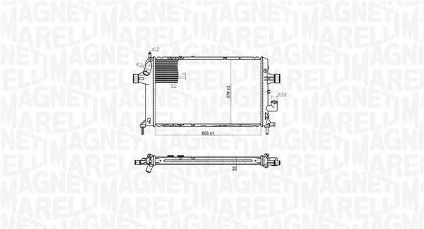 Chłodnica, układ chłodzenia silnika MAGNETI MARELLI 350213176700