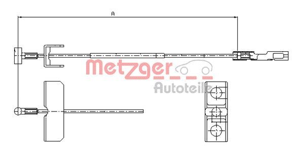 Cięgło, hamulec postojowy METZGER 11.6802