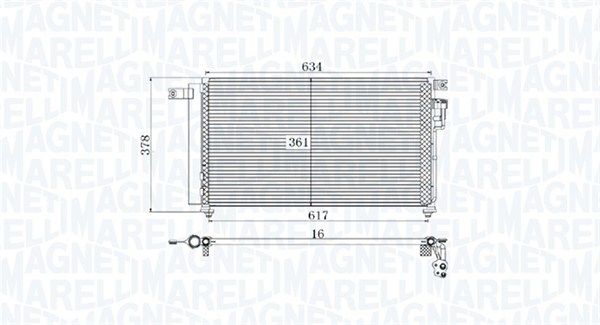 Skraplacz, klimatyzacja MAGNETI MARELLI 350203961000