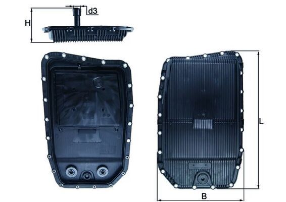 Miska olejowa, automatyczna skrzynia biegów MAHLE HX152