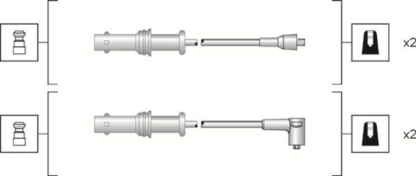 Zestaw przewodów zapłonowych MAGNETI MARELLI 941318111152