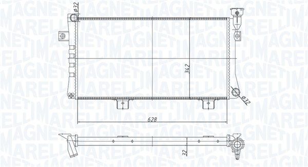 Chłodnica, układ chłodzenia silnika MAGNETI MARELLI 350213180600