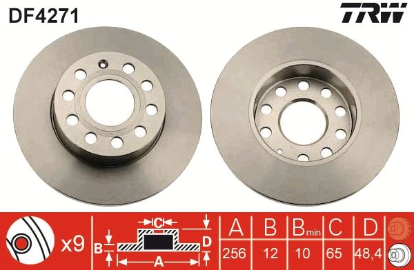 Tarcza hamulcowa TRW DF4271