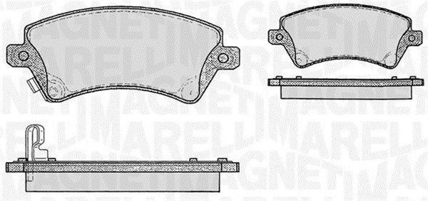 Zestaw klocków hamulcowych, hamulce tarczowe MAGNETI MARELLI 363916060408