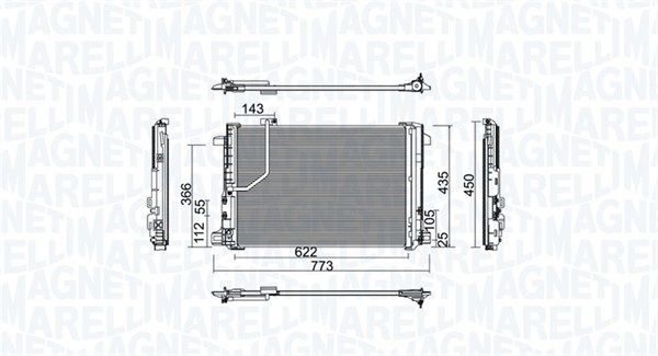 Skraplacz, klimatyzacja MAGNETI MARELLI 350203755000