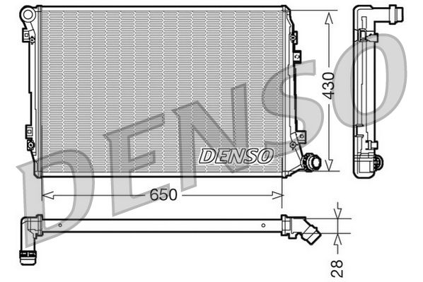 Chłodnica, układ chłodzenia silnika DENSO DRM32037