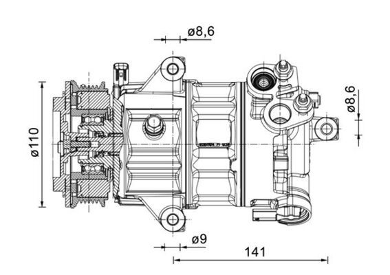 Sprężarka, klimatyzacja MAHLE acp 1491 000p