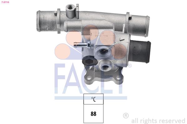 Termostat, płyn chłodzący FACET 7.8116
