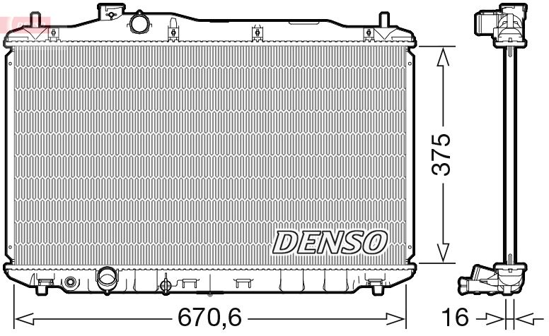 Chłodnica, układ chłodzenia silnika DENSO DRM40105